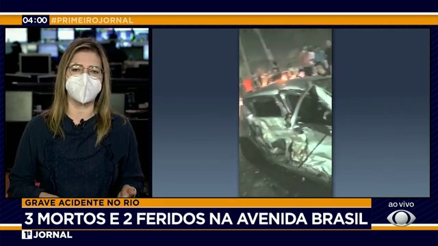No Rio, grave acidente na Avenida Brasil deixa 3 mortos e 2 feridos