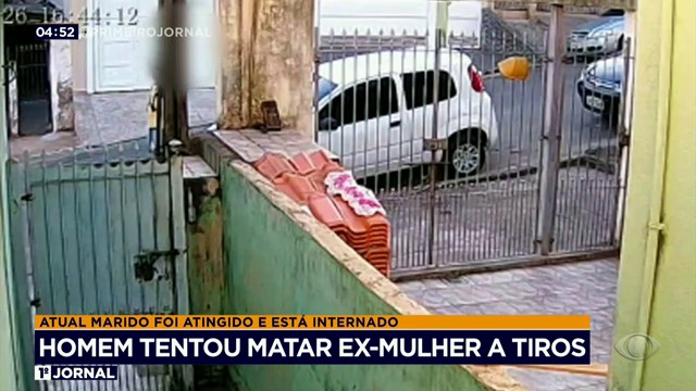 Tentativa de feminicídio: Homem tentou matar ex-mulher a tiros Reprodução TV