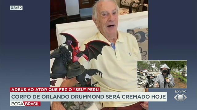 Corpo de Orlando Drummond será cremado nesta quarta-feira no RJ Reprodução TV