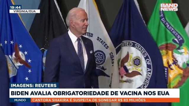 Biden avalia obrigatoriedade de vacina nos EUA