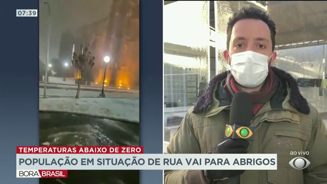 Paraná registra temperatura negativa nesta quinta-feira Reprodução TV