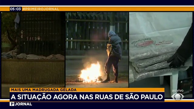 Moradores de Rua sofrem com frio na capital paulista 