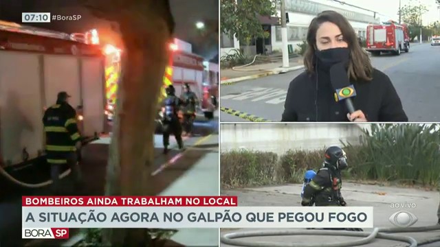 Incêndio em galpão da Cinemateca Brasileira Reprodução TV