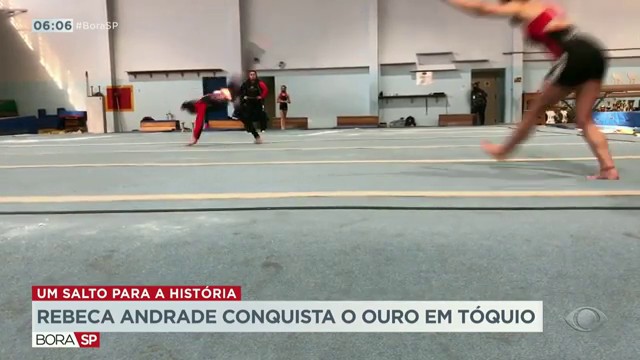 Rebeca Andrade conquista o ouro em Tóquio Reprodução TV