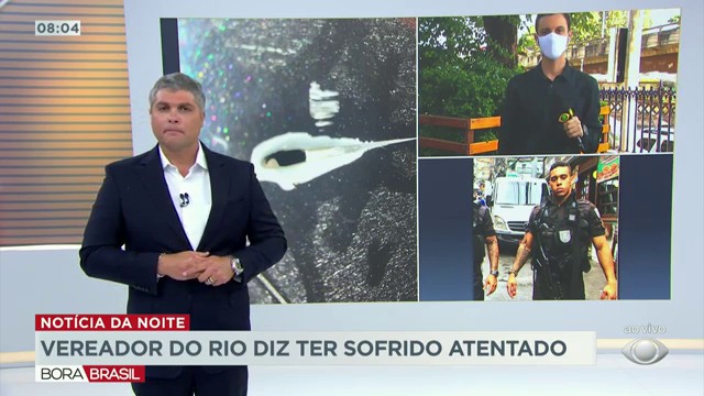 Vereador do Rio de Janeiro diz ter sofrido atentado Reprodução TV