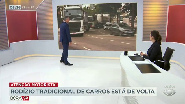 Rodízio tradicional de carros está de volta Reprodução TV