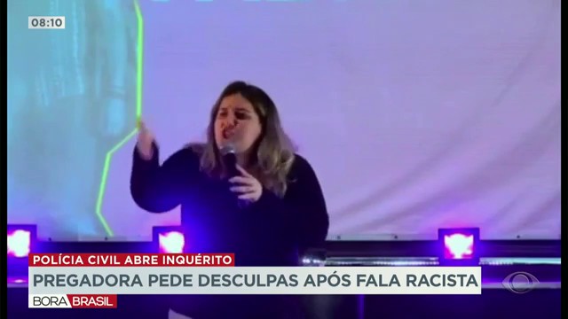 Polícia abre inquérito e pregadora pede desculpas após fala racista Reprodução TV