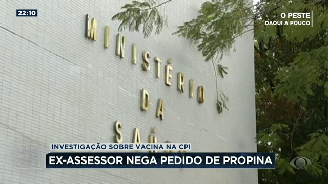 Ex-assessor nega pedido de propina no Ministério da Saúde Reprodução TV