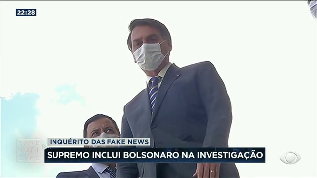 STF inclui Bolsonaro no inquérito das fake news Reprodução TV