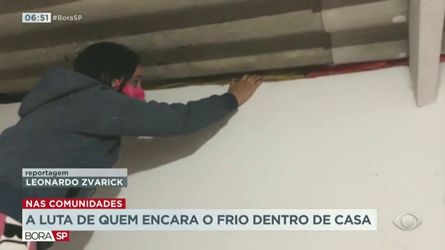 A luta de quem encara o frio dentro de casa Reprodução TV