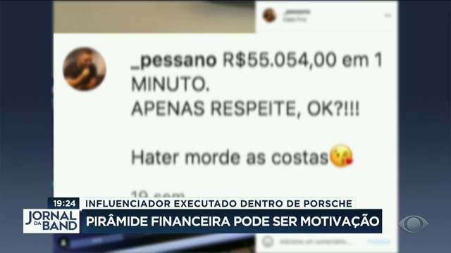 Influenciador executado dentro de Porsche Reprodução TV