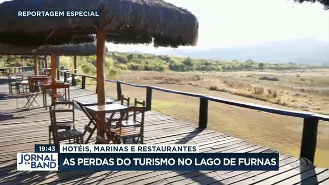 As perdas do turismo no lago de Furnas Reprodução TV