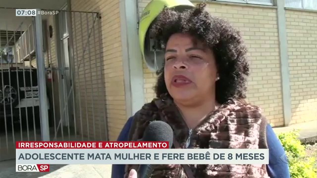 Adolescente mata mulher e fere bebê de 8 meses Reprodução TV