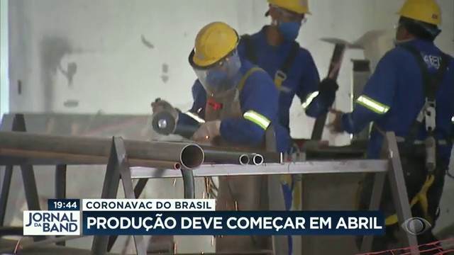 Produção de Coronavac deve começar em abril Reprodução TV