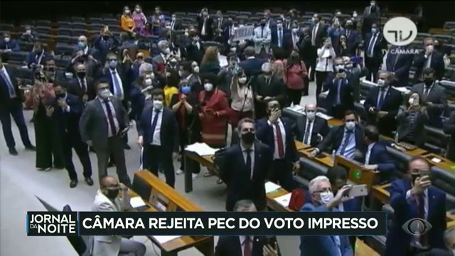 Plenário da Câmara dos Deputados rejeita PEC do voto impresso Reprodução TV