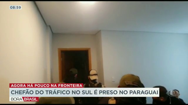 Chefão do tráfico no Sul do Brasil é preso no Paraguai Reprodução TV