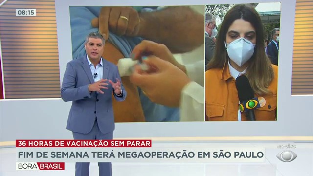 Fim de semana terá megaoperação da vacina em São Paulo Reprodução TV