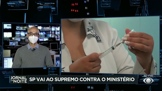 Governo de SP entra na Justiça contra o Ministério da Saúde Reprodução TV