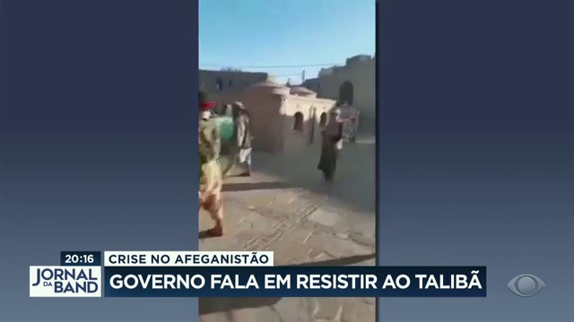 Crise no Afeganistão: governo do país fala em resistir ao Talibã Reprodução TV