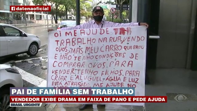 PAI DE FAMÍLIA SEM RENDA E SEM TRABALHO Reprodução TV