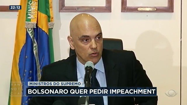 Aliados tentam convencer Bolsonaro a não pedir impeachment  Reprodução TV