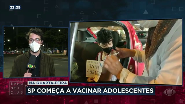 São Paulo vai vacinar adolescentes a partir de quarta-feira Reprodução TV