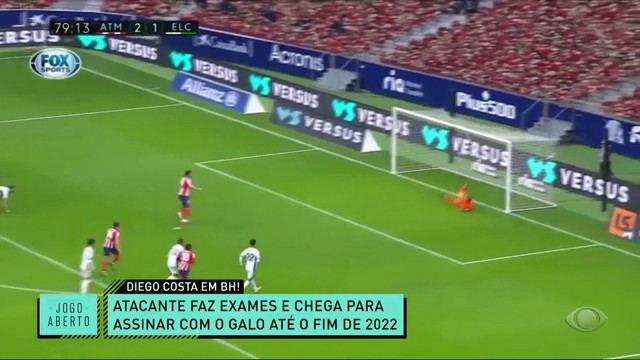 O CARA CHEGOU! Diego Costa chega a BH para assinar com o Galo Reprodução TV