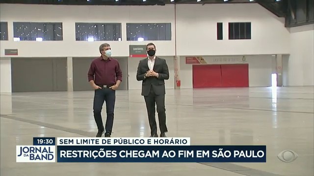 Fim das restrições de público e horário em São Paulo  Reprodução TV