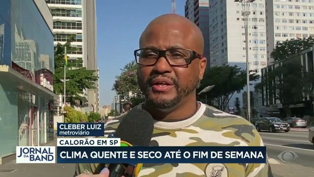 Clima quente e seco se estende até o fim de semana Reprodução TV