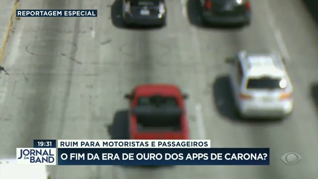 O tombo nos aplicativos de transporte Reprodução TV