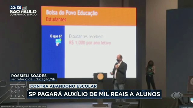 São Paulo pagará auxílio de mil reais a alunos Reprodução TV