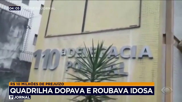 Quadrilha dopa idosa no RJ e rouba R$ 10 milhões de idosa Reprodução TV