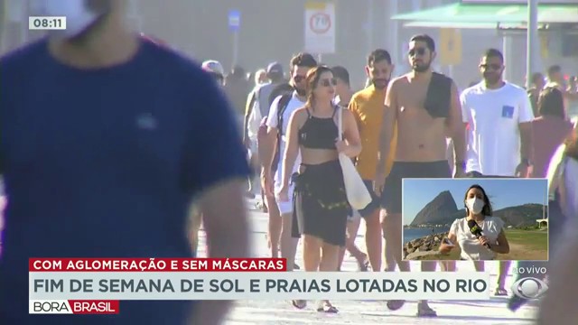 Fim de semana de sol e praias lotadas no Rio Reprodução TV