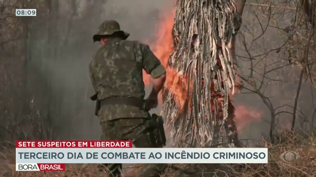 Começa o terceiro dia de combate ao incêndio na grande São Paulo Reprodução TV