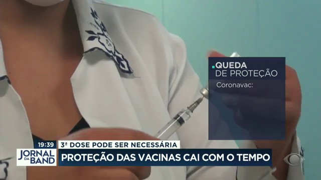 Proteção das vacinas cai com o tempo  Reprodução TV