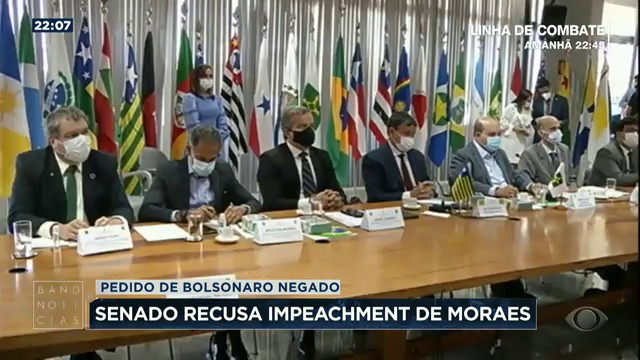 Senado rejeita pedido de impeachment de Moraes Reprodução TV