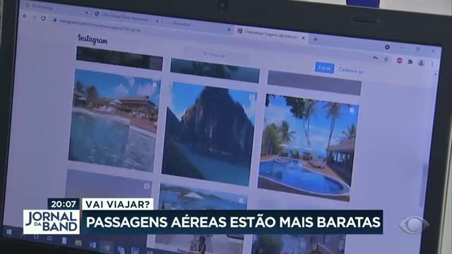 Passagens aéreas estão mais baratas Reprodução TV