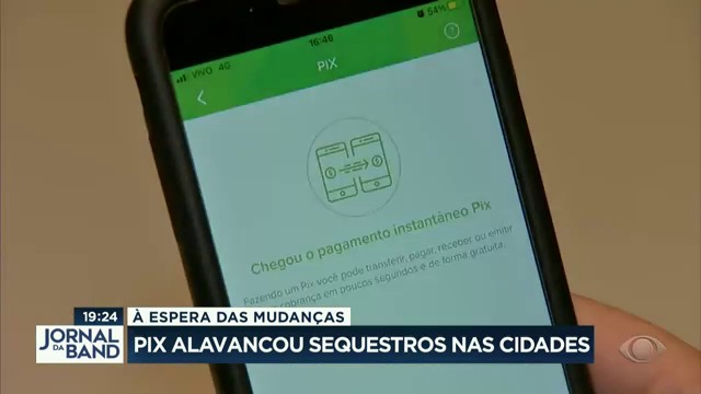 Pix: modalidade alavancou sequestros nas cidades  Reprodução TV