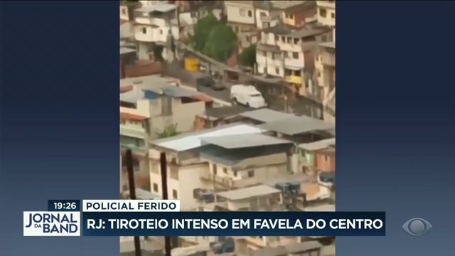 RJ: Tiroteio intenso em favela do centro  Reprodução TV