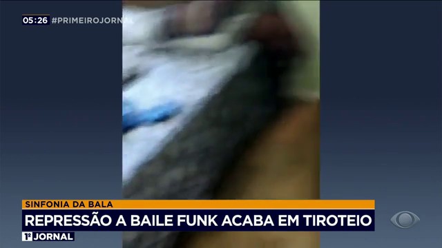 Repressão a baile funk acaba em tiroteio no Rio de Janeiro Reprodução TV