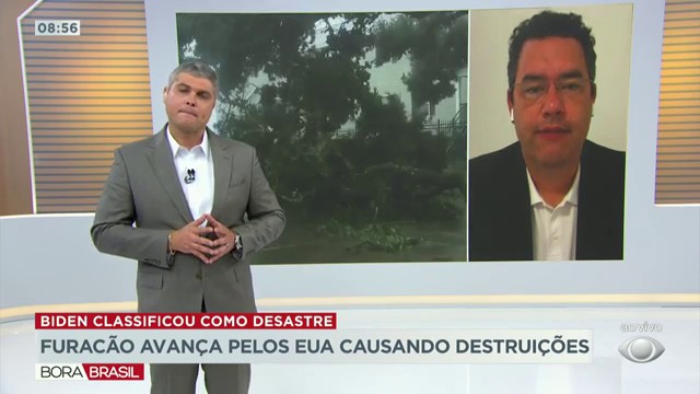 Furacão Ida avança pelos EUA causando destruições Reprodução TV