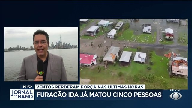 Furacão Ida: cinco pessoas já morreram nos EUA Reprodução TV