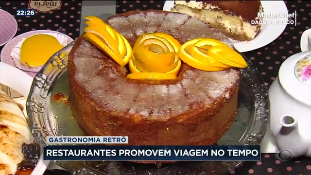 Restaurantes promovem viagem no tempo Reprodução TV