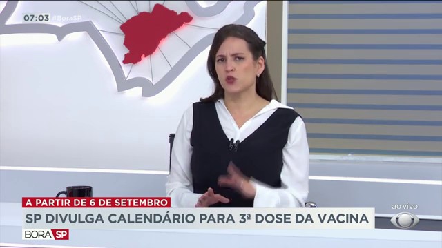 SP divulga calendário para 3ª dose da vacina Reprodução TV