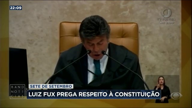 Fux fala sobre atos de 7 de setembro e pede respeito à Constituição Reprodução TV