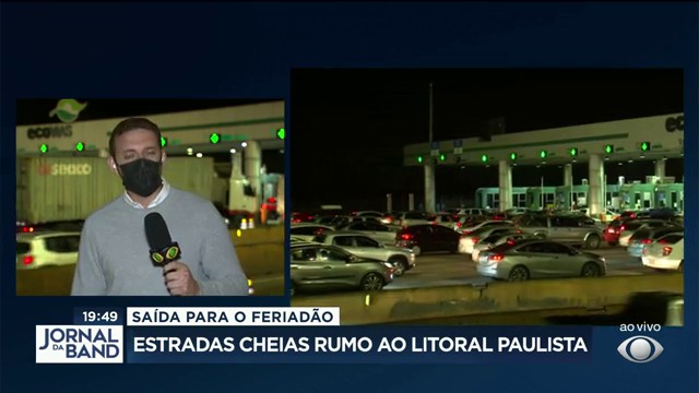 Feriadão: estradas paradas em SP, praias e hotéis cheios no Rio  Reprodução TV