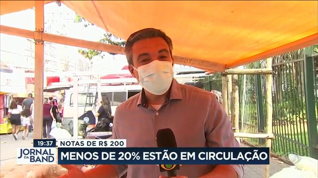 Menos de 20% das notas de R$ 200 estão em circulação Reprodução TV