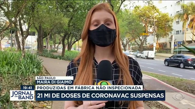 Anvisa suspende uso de 21 milhões de doses de Coronavac Reprodução TV