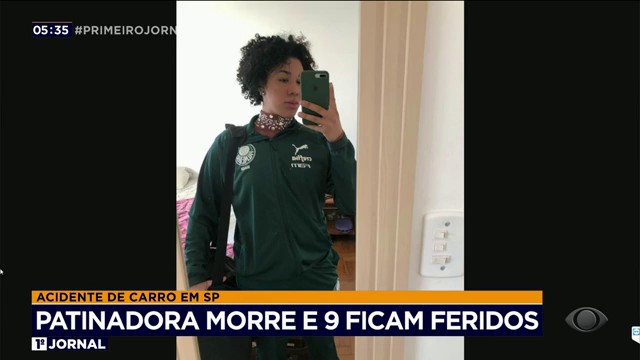 Patinadora morre e 9 ficam feridos Reprodução TV