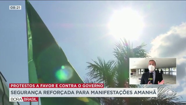 Segurança reforçada para manifestações amanhã Reprodução TV